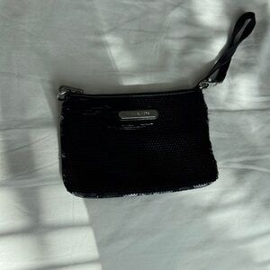 Michael Kors Black Sequin Wristlet